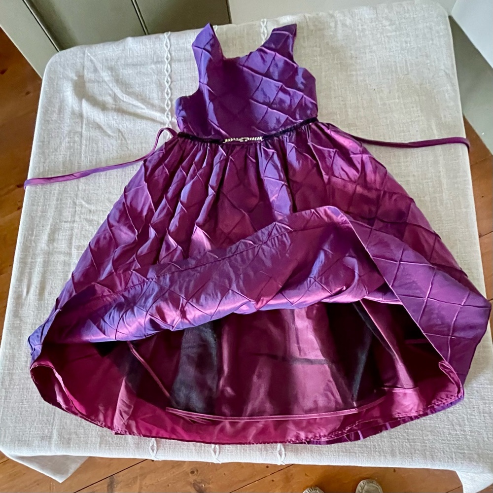 Purple Iridescent Satin Dress — Formal Girl’s Size: 7 by Perfectly Dressed 🎀 - Picture 4 of 14